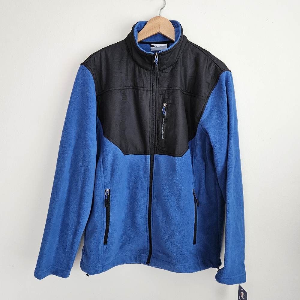 Champion Jacket Arctic Mens Fleece Jacket Blue and‎ Black size Medium NWT